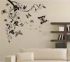 クリエイティブバタフライフラワーブランチの装飾壁ステッカーホームデコレーションリビングルームデコレーションPVCウォールデカールDIY壁画ART8205859
