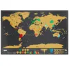 Dipinti grandi mappa graffiata deluxe per viaggi - mondo personalizzato con strato di foglio di rivestimento da parete poster nazionale drop drop drop dhpiy dhpiy