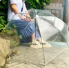 Transparent Multicolor Umbrellas Clear PVC Umbrellas Long Handle Rainproof Umbrellas wedding umbrel