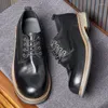 Chaussures décontractées en cuir souple hommes 2024 Noir Brown Style Men's Spring Automne Male mâle rond Derby Moccasins