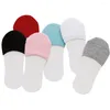 Women Socks 10 pares Toe Topper Liner Invisible Show Seamless para (Beige blanco negro gris))