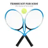 Ensemble de 2 enfants raquette de tennis pour l'entraînement en fibre de carbone Top en acier matériau en acier avec balle gratuite 240509