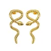 Stud -oorbellen 1Pair 304 Roestvrij staal Snake Animal Ear Post Gold Color For Women Birthday Wedding Party Sieraden