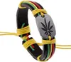 Rasta Jamaica Reggae Reggae Leather Bracciale Factory Expert Design Qualità Ultimo stile Stato originale233R3698854