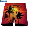 Shorts maschile Coconut Tree Hawaiian Beach 3D Stampa 3D Summer Swimming High Elastic Swit Swim Trunks