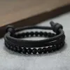 Bedelarmbanden noter mode 2 stks mannen armband set 2024 handgemaakte glijdende verstelbare paracord braslet zomer sieraden surfer nautische braclet y240510