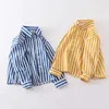 T-shirts Boys shirt stripes 2014 Spring/Summer childrens casual jacket long sleeved childrens shirt cotton design baby clothingL2405