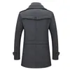 Mäns jackor Autumn and Winter Business Woolen Coat Fashion Double Cold Resistant Tyg