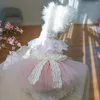 Hundekleidung Schöne Kleidungshaut-Touch-Haustier Single Breasted Dress-up Welpe Kätzchen Prinzessin Hochzeit