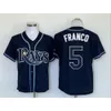 Maglie da baseball Jogging Abbigliamento Jersey Rays Tampa Bay 5# Franco 56# Arozarena