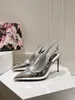 Sandals designer Specchio in pelle Exposed tall