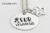 Fur Mama Inspirierende handgestempelte gravierte Accessoires Custom Charms Custom Anhänger Halskette für Frauen Geschenk DIY Schmuck 10pcs lo8998361