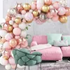 Decorazione per feste Pink Gold Garland Arch Kit Wedding Ballon Ballon 1st Decorations Kids Baby Shower Girl Latex Baloons