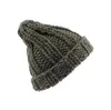 Cuhakci vinterullskallar stickad tjock kvinna Keep Warm Beanie Cotton Crochet Women Color Adult Casual HAT15630857