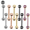 1pc G23 Piercing della lingua 14G BILLANTE ANIPILE ANOODIZZATO MAMILO PIERCING RINGUE BARS BOWEY BOY BOY 240429