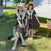 Семейная одежда лето мать дети цветочное платье мама и дочь соответствуют одежде девочки корейская платье для девочек 240507