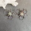 Colliers pendants labradorite avec cuivre lunes Charm Connecteur Collier boho personnalisé
