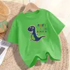 T-Shirts 3-14y Little Boy Cartoon T-Shirts Kinder Sommerkleidung Baby Dinosaurier T-Shirt Dinosaurier Print Boy T-Shirtl2405