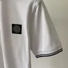 Hochwertiger Männerstein für Männer, Sommerglieder -Baumwolle Casual Herren -Polo -Shirt Sticked Small White Label Revers Short Sleeve T.