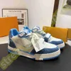 Designerschuhe geprägt Louiselviuton Trainer Sneaker Weißer schwarzer Himmelblau Abloh Grüner Denim rote Luxus Virgil Herren lässige Sneakers Trainer p59