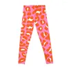 Pantalon actif Pink and Orange Leopard Spots Imprimer Modèle Leggings Harem Wear Women Gym Legging Womens