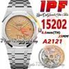 IPF 39mm ZF15202 CAL 2121 SA2121 Otomatik Erkekler İzle Ultra-İnatçı 8 6mm Gül Altın Doku Kadran Sopa İşaretleri Paslanmaz Çelik Bilezik Su 243x