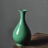 Vases Longquan Celadon Vase Porch Living Room Office Decoration Jade Pot Pot Spring Bottle Flower Insert