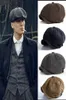 Berets Men Retro Beret Mafia Movie Cosplay Wool Blend Vintage Herringbone Tweed Casual Sboy Hat Flat Cap4838109