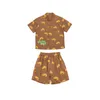 Enfants d'été Cartoon Clothes sets garçons revers à manches courtes Shirts Short 2pcs Girls Bows Sussen