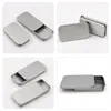 Opslagflessen rechthoekige dia top kleine containers schuifdeksel push-pull tin doos metalen snoepjes sieraden lip