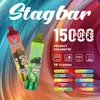 STAG BAR STAG STAR 15000 Puff dans l'entrepôt de l'UE Vape Vape Puff 15k Gem Bar Tornado E Cigarette Liquide Affichage numérique Affichage LED Rechargeable 22 ml POD