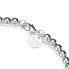 4mm perline di marca di lusso classico bracciale designer per donne ragazze amano il diamante bianco zircone heart s925 braccialetti d'argento regalo