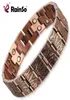 Vintage Pure Copper Magnetic Dor Relief Bracelet for Men Terapia Double Row ímãs Link Chain Homme Dropship 20217060106