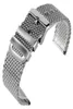 Bobine en acier inoxydable de 20 mm 22 mm 22 mm 24 mm avec boucle de broche en argent polie classique bracelet de montre droite 1145300