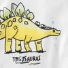 T-shirts 2024 Été Nouveau garçons dessin animé dinosaure t-shirt Childrens à manches courtes t-shirt t-shirt Childrens Vêtements 2-10y Expédition directe2405