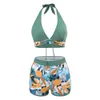 Swimwear femminile 2023 Nuovo costume da bagno open-back conservatore per donne bikini con costume da bagno reggiseno.