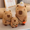 Capybara en peluche Simulation Capibara avec fruits Fluffy Doll Animaux en peluche Bubble Pendant Funny Kids Gift For Christmas 240509