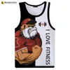 Tops pour hommes Tiger Love 3D Tops Tops Unisexe HARAJUKU STRTWEAR T-shirt T-shirt Cartoon Animal Letter Tops Ts Slveless Vest T240508