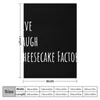 Cobertores Live Laugh Cheesecake Factory (preto) Sofá de cobertor quente para inverno e decorativos