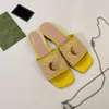 Designer tofflor kvinnors glider espadrille platt sandaler mode tofflor svart läder trim skor casual metallisk glans glänsande guld läder sandal duk sandaler 03