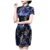 Casual jurken Chinese stijl Cheongsam Turtleneck Sexy bodycon Party Dress Women Vintage Classic Wedding Evening Vestidos