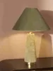 Lampy stołowe Zielona bawełniana aksamitna lampa nocna lampa willi salon sypialnia
