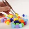 Kinder Feinmotorik Fähigkeiten Lernen Zählen Regenbogen Pompoms Sortieren Spiele Montessori Early Education Toy mit Pinzetten für Kinder 240509