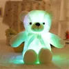 Luminöser 30/50 cm kreative Beleuchtung LED Bunte leuchtende Teddybär -Stofftierplüschspielzeug für Kinder Weihnachtsgeschenk 240424