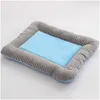 Cat Beds Furniture New Cooling Pet Bed For Dogs House Dog Beds Large Pets Products Puppies Mat Cool Breathable Cat Sofa Supplies Dro Dhdpa