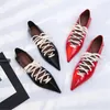 Chaussures décontractées fornihapfirafs dames noires en cuir rouge