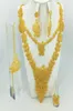 Modne ślubne bridal Crystal Jewelry Biżuteria Afrykańskie koraliki Dubai Gold Kolor oświadczenie Biżuteria 2110157566664