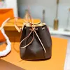 10a Fashion Mini Bucket Bag Check Purse Bags Bag High Classic Crossbody Print White Letter Clutch Purse Misfärgat mönster String Handb Aruw