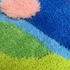 Tapis 100 cm round 3d jardin tapis mousse de salle de bain absorber le tapis d'eau tapis de sol