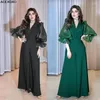 Casual Dresses Europe And The United States 2024 Women's V-neck Long Sleeve Jumpsuit Solid Color Wide Leg Pants